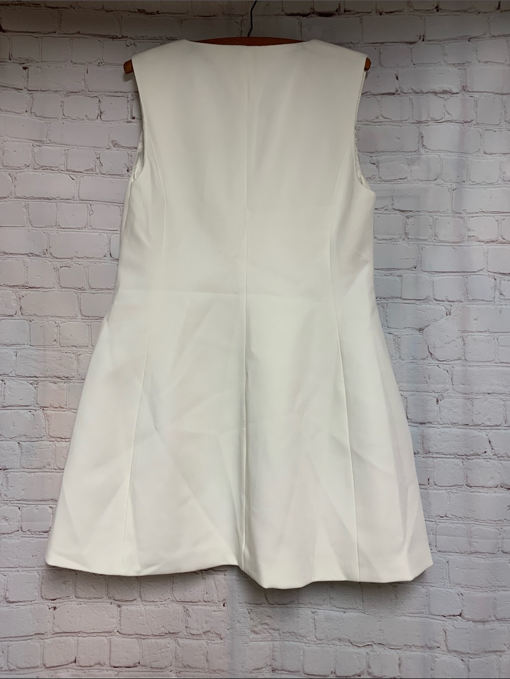 NEW Meshki Lysandre Mini Crepe Cream Dress XL - Picture 6 of 8